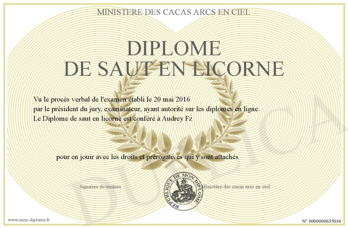 diplome licorne